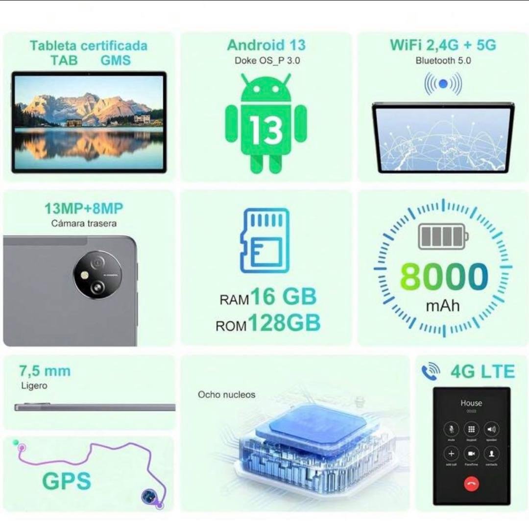 Androidタブレット 16GB RAM 128GBストレージ