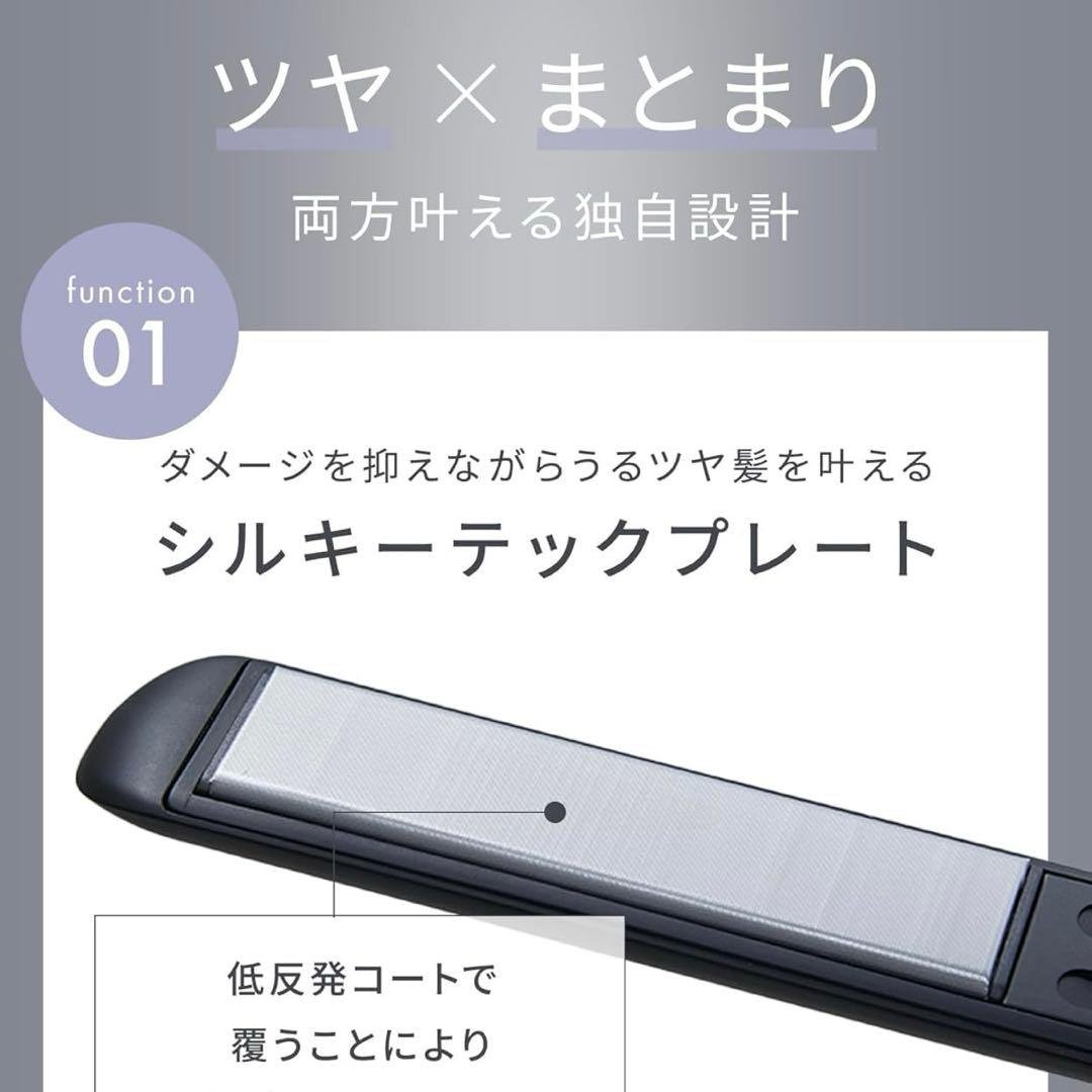 SALONIA スムースシャイン ストレートアイロン 24mm グレー