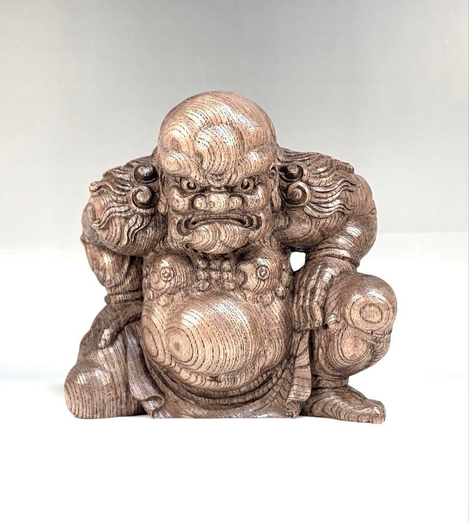 【木彫　力神(力人)】金剛力士　だんじり　宮彫　社寺彫刻　魔除け　北斎　祭礼