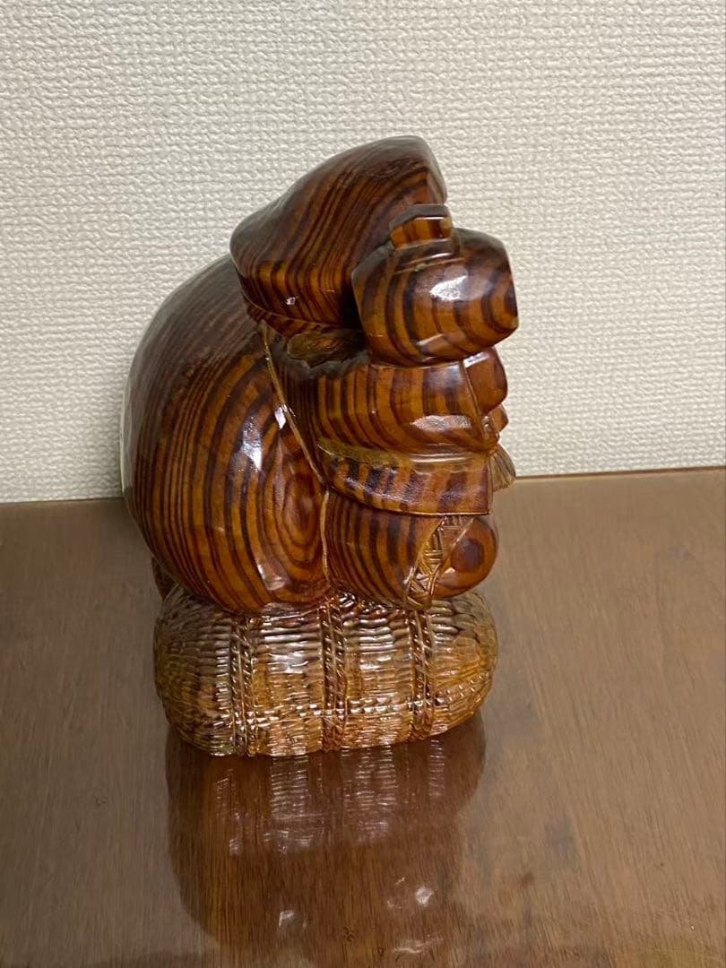 木彫り 大黒様七福神大黒様大黒天 置物 縁起物 年代物 在名