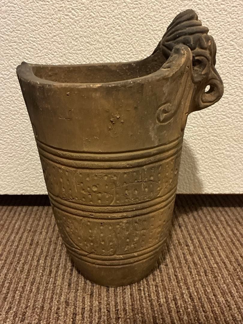 蛇頭土器　尖石遺跡　土器　骨董　アンティーク　縄文土器　発掘品　出土品　置物　像