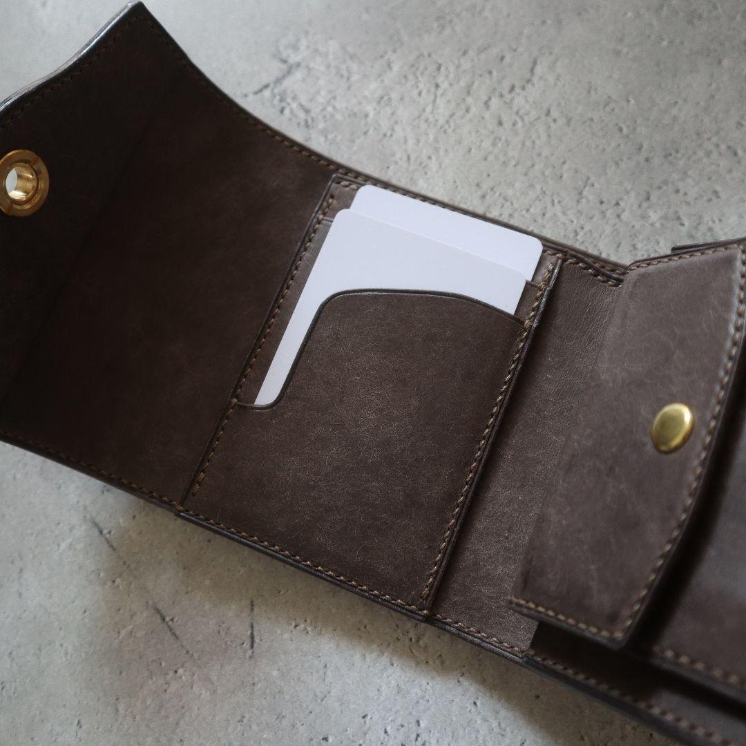 【受注製作】オコシ金具の三つ折り財布　Rondine フルハンドメイド